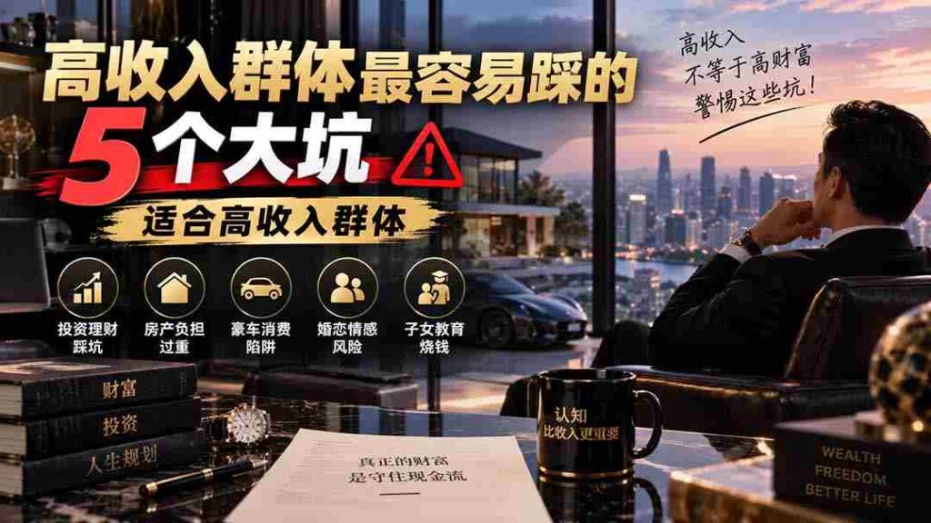 （20289期）付费文章：高收入群体最容易踩的5个大坑，适合高收入群体