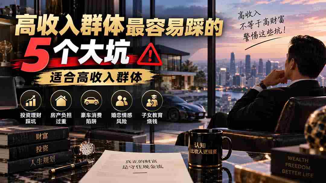 （20289期）付费文章：高收入群体最容易踩的5个大坑，适合高收入群体