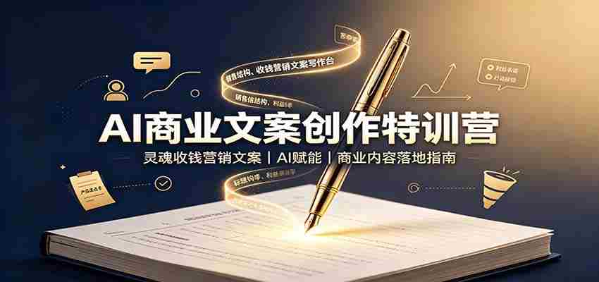 AI商业文案创作特训营：灵魂收钱营销文案，AI赋能，商业内容落地指南