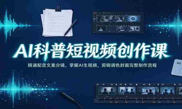 揭秘AI短视频制作秘籍：精通配音文案及分镜技巧，轻松驾驭AI生成视频，全流程剪辑调色封面制作攻略