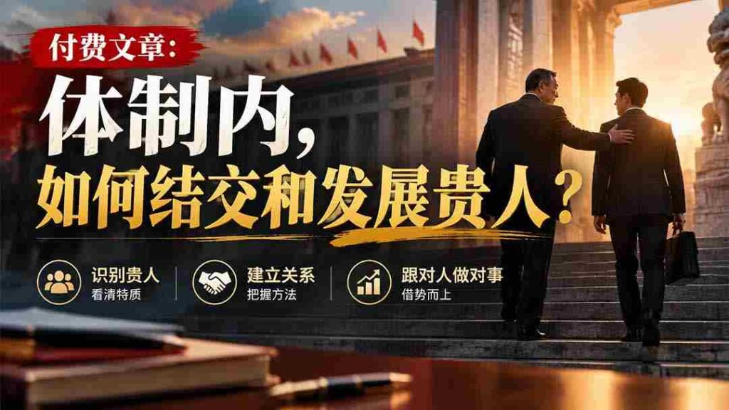 高清分享】揭秘体制内：结识与提升人脉的关键技巧
