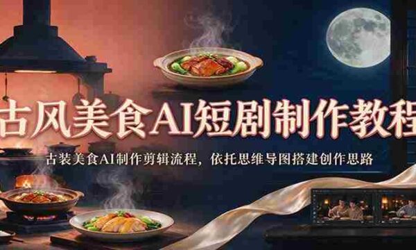 探寻古韵风味：AI助力古装美食短剧制作全攻略，思维导图引领创意搭建