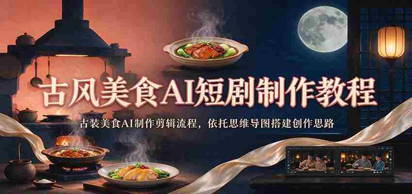 探寻古韵风味：AI助力古装美食短剧制作全攻略，思维导图引领创意搭建