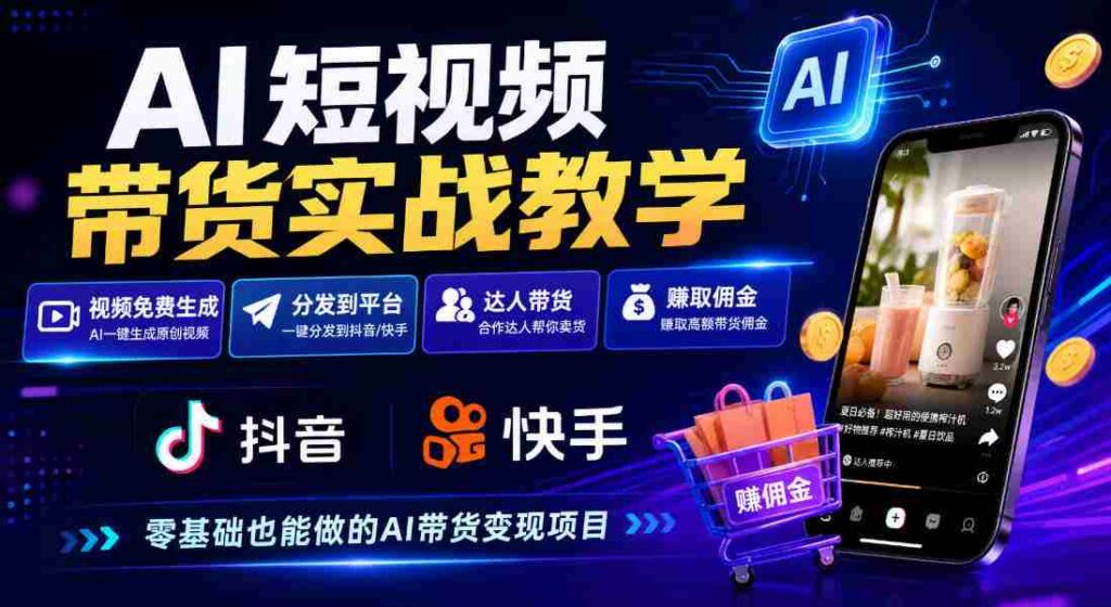 探索AI短视频营销攻略：免费制作、抖音快手一键分发，达人轻松赚钱