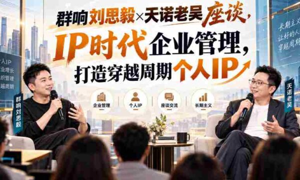 刘思毅与天诺老吴共谈群响，解码IP时代企业领导力，塑造逆势而行的个人品牌