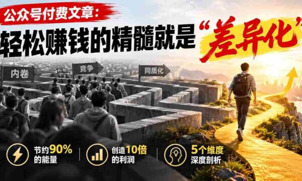 揭秘公众号盈利之道：差异化内容，轻松实现财富增长