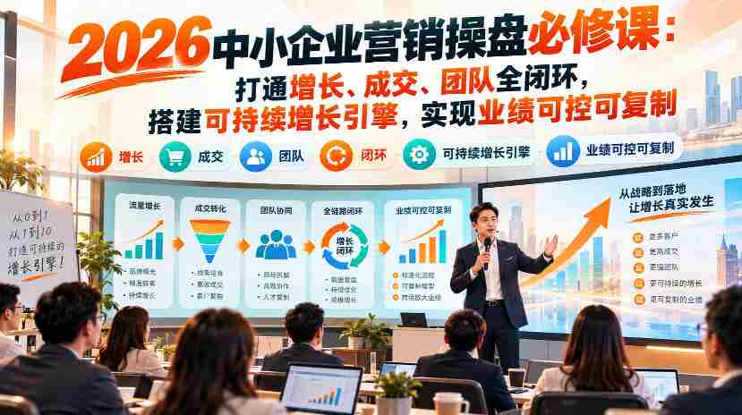 2026年中小企业营销攻略秘籍：全方位构建增长链、成交链、团队链，打造持续增长动力，确保业绩稳定与复制