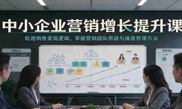 深度解码中小企业营销增长秘诀：精通销售转化技巧，学会高效营销团队组建与运营管控