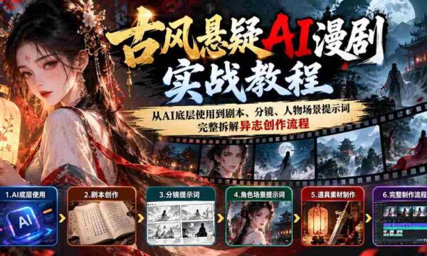 AI赋能古风悬疑剧创作攻略：深度解析AI应用、剧本撰写、分镜设计及场景提示词，揭秘完整剧情制作步骤