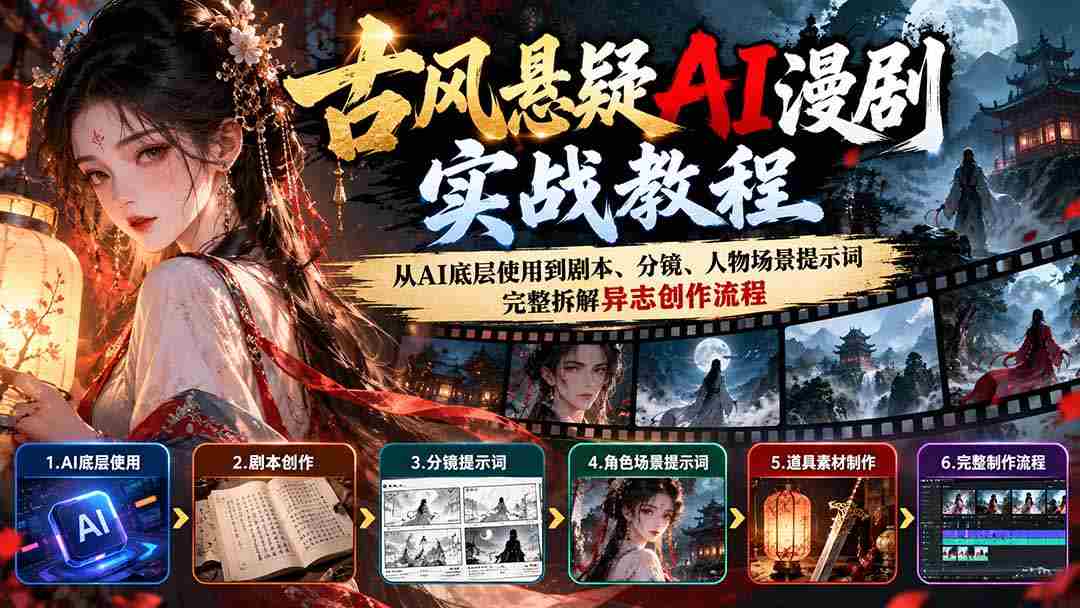 AI赋能古风悬疑剧创作攻略：深度解析AI应用、剧本撰写、分镜设计及场景提示词，揭秘完整剧情制作步骤