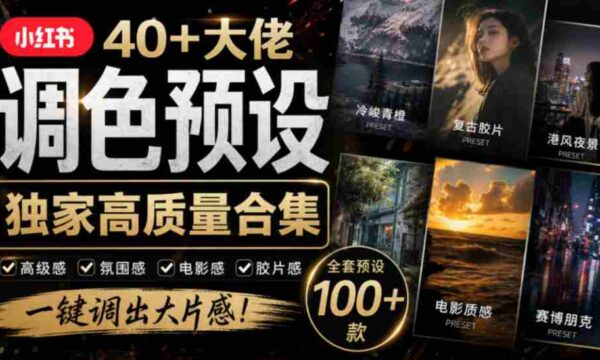 独家整理！40+网红摄影师调色秘籍大集合，婚礼、人像、风光摄影师精选预设，按名索引，速来收藏！