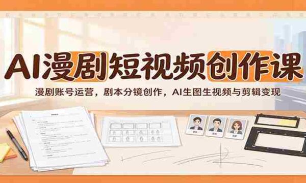 探索AI赋能的漫剧短视频秘籍：打造热门账号，剧本与分镜艺术，智能生成图视频剪辑赚钱之道
