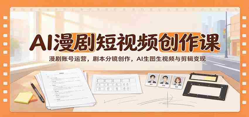 探索AI赋能的漫剧短视频秘籍：打造热门账号，剧本与分镜艺术，智能生成图视频剪辑赚钱之道