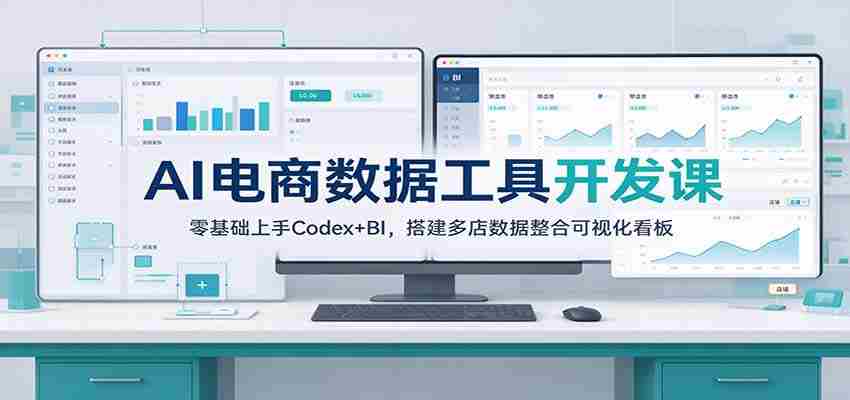 从零开始，掌握AI电商数据分析：Codex+BI工具，打造多店数据监控可视化平台