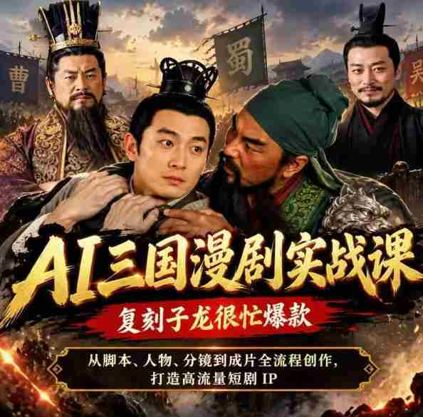 短视频平台14万粉丝大V揭秘AI三国剧创作技巧，再现子龙繁忙风姿，涵盖剧本、角色、画面到最终成片，打造爆款热门短片IP