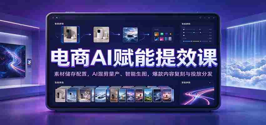电商AI助力效率升级：素材存储优化，AI智能混剪批量生产，智能绘图，爆款内容复制及精准投放