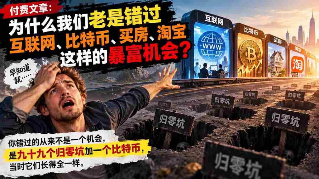 揭秘：为何屡屡错失互联网、比特币、购房、淘宝等致富良机？