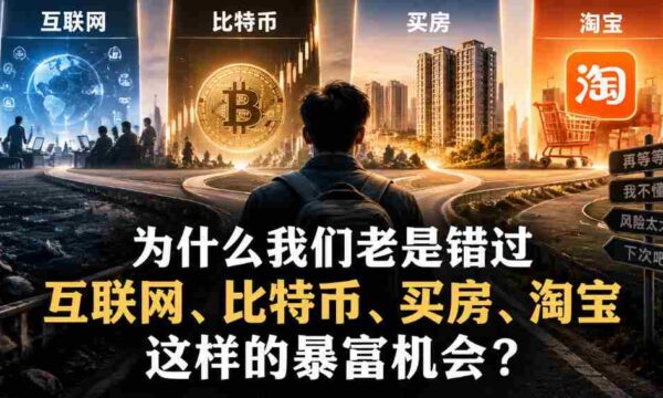 揭秘：为何屡次错失互联网、比特币、房地产、淘宝等致富良机？