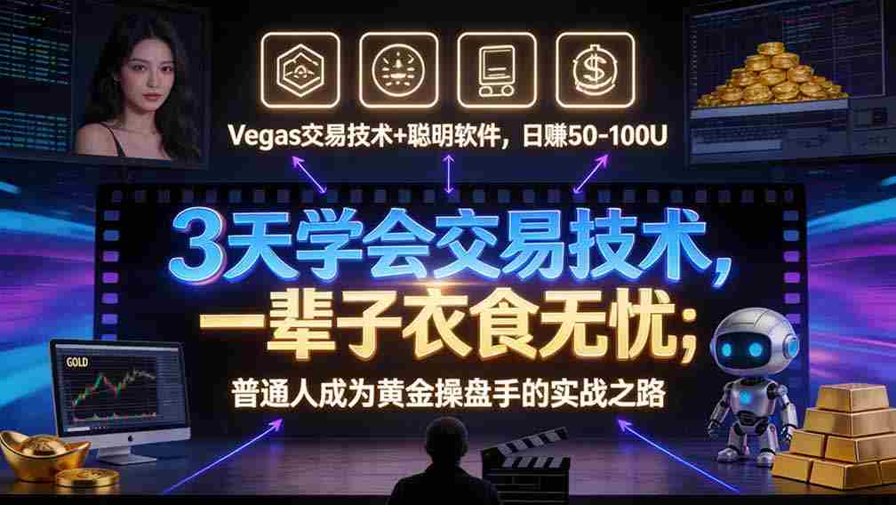 三天精通“顺势交易法”，智能软件助力，新手轻松掌握市场动向，日赚30-100美元，长期稳定盈利