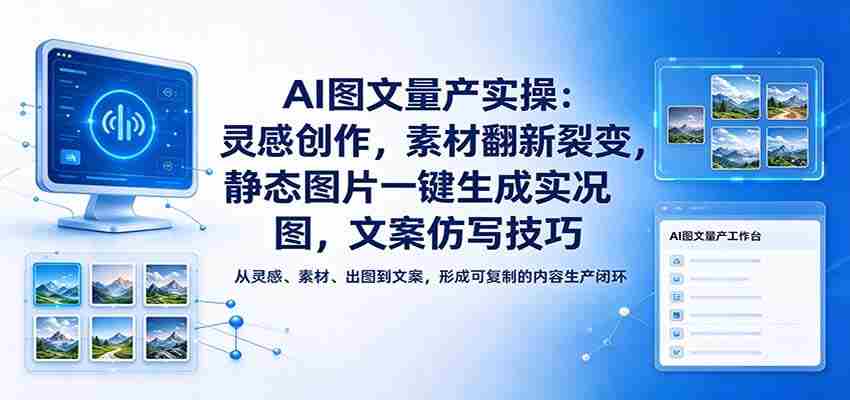 人工智能图文批量生产攻略：激发创意源泉，素材革新爆炸，静态变动态，文案复制高招