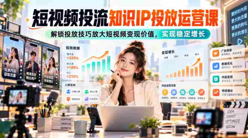 短视频流量运营秘籍：掌握投放策略，提升变现效能，助力持续增收