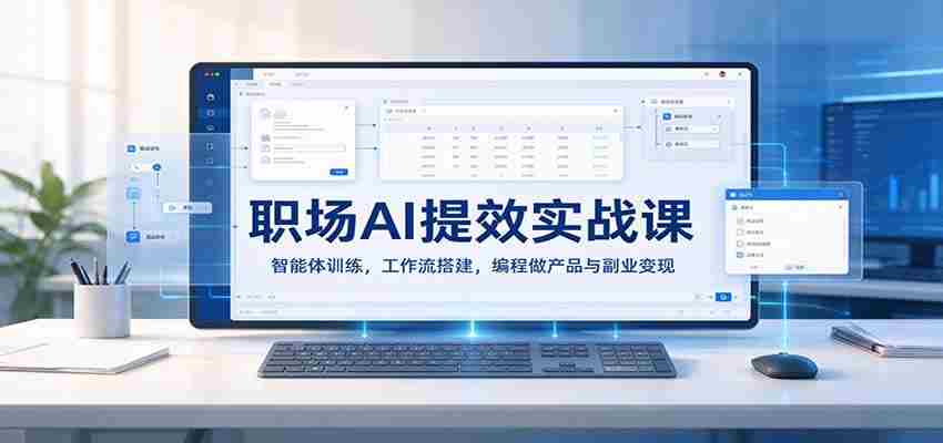 职场智能助手高效指南：打造AI智能体，构建工作流，编程创作与副业盈利之道
