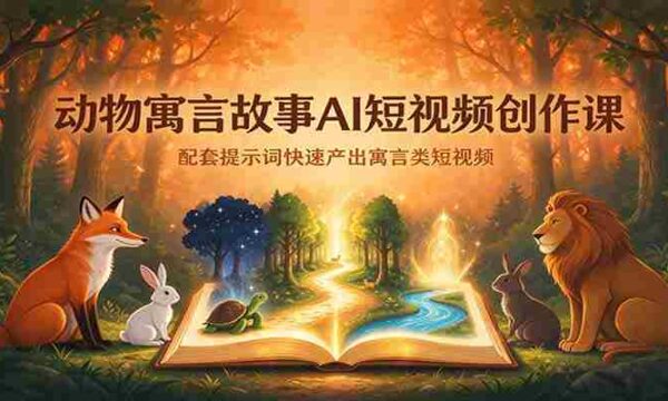 AI赋能寓言故事短视频制作：跟随提示词高效产出动物寓言短片