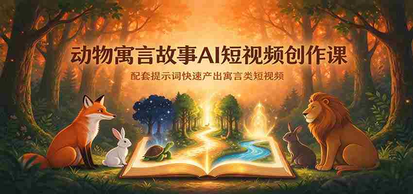 AI赋能寓言故事短视频制作：跟随提示词高效产出动物寓言短片
