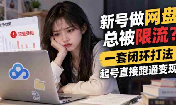 突破网盘限流困境，掌握高效闭环策略，轻松起号实现盈利