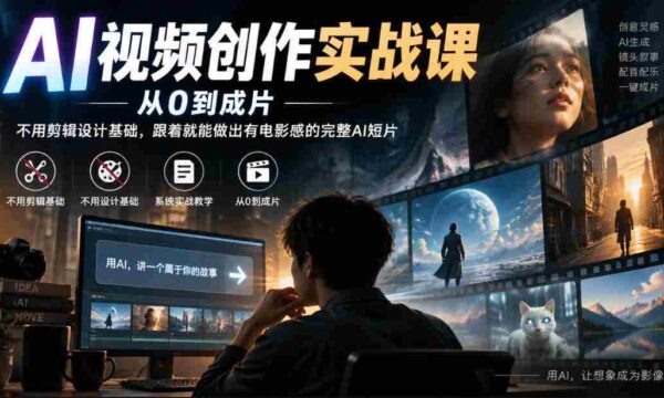 零基础也能轻松上手！AI视频制作全攻略，零剪辑设计，轻松打造电影级AI短片
