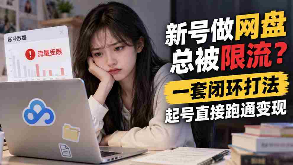 突破网盘限流困境，掌握高效闭环策略，轻松起号实现盈利