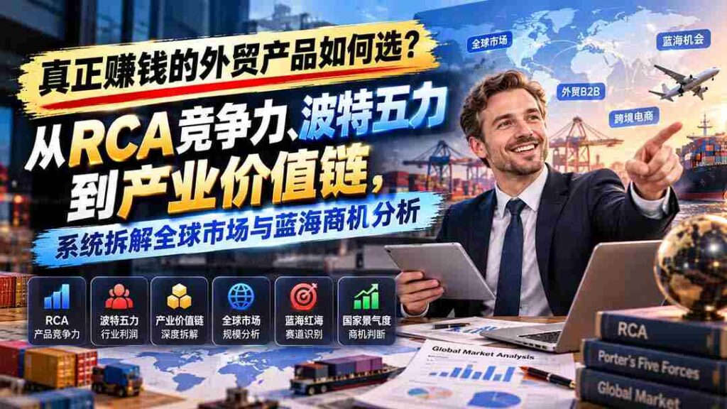 揭秘外贸B2B盈利利器：RCA竞争力解析、波特五力模型应用，全方位解析全球市场及产业价值链商机