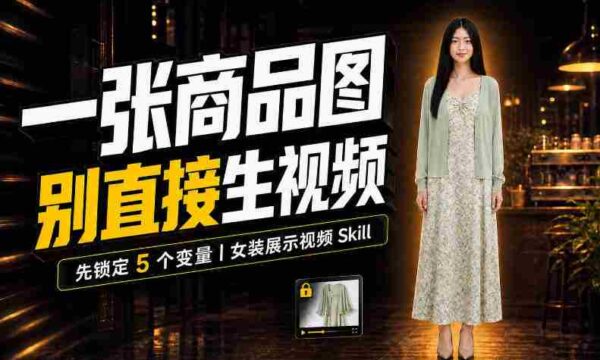 AI女装视频频频翻车？症结并非提示词，Skill女装展示技术聚焦五大关键变量！