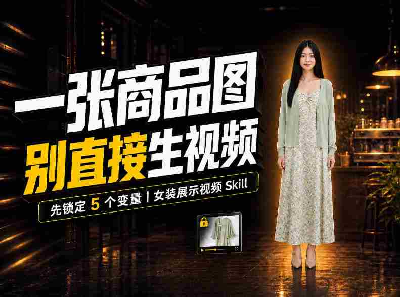 AI女装视频频频翻车？症结并非提示词，Skill女装展示技术聚焦五大关键变量！