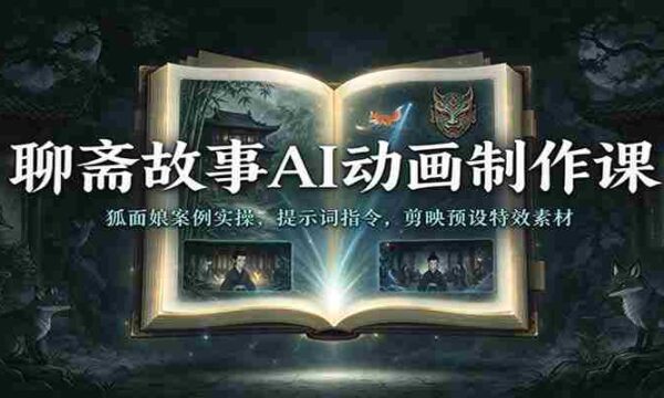 AI动画演绎《聊斋》奇谈：狐面娘实操教程，掌握剪映特效技巧