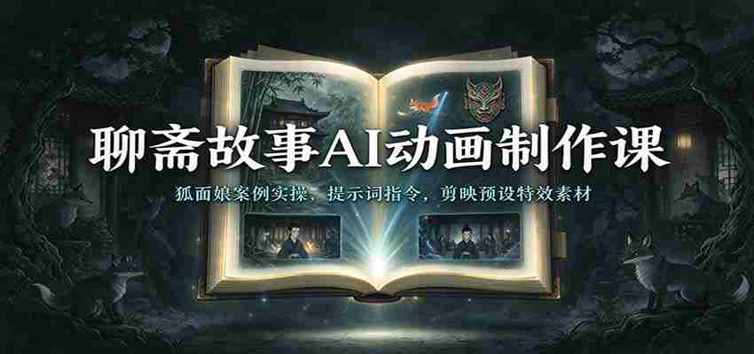 AI动画演绎《聊斋》奇谈：狐面娘实操教程，掌握剪映特效技巧