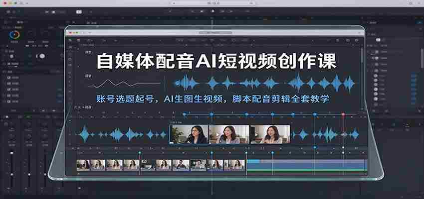 AI赋能短视频制作攻略：从账号定位到AI生成图像与视频，脚本配音及剪辑全教程学习