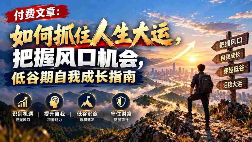 深度解析：解锁人生巅峰，掌握时运脉动，逆境突破之道全攻略