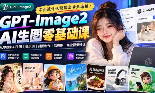 轻松上手专业海报制作！GPT-Image2带你零基础掌握AI绘图、关键词运用、封面打造及品牌视觉设计技巧