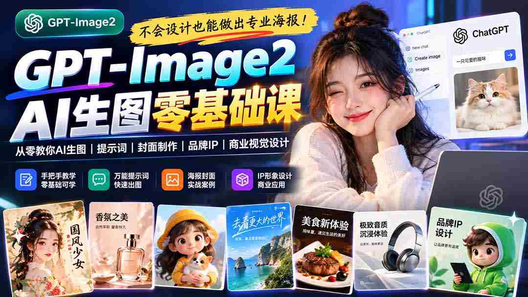 轻松上手专业海报制作！GPT-Image2带你零基础掌握AI绘图、关键词运用、封面打造及品牌视觉设计技巧