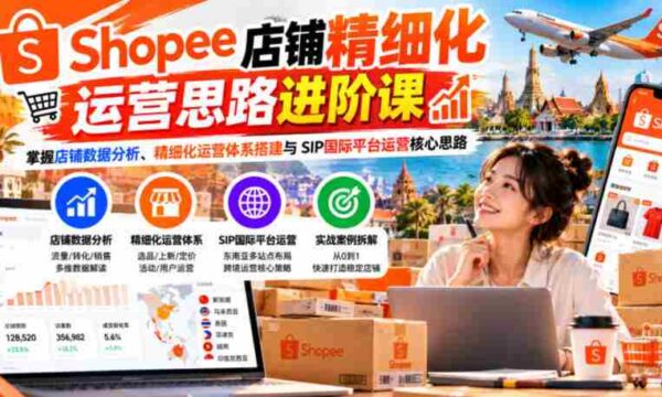 深入解析Shopee店铺运营：进阶数据分析与精细化管理体系，解锁SIP全球平台运营精髓