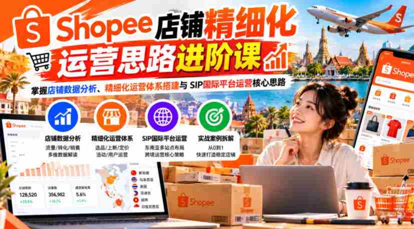 深入解析Shopee店铺运营：进阶数据分析与精细化管理体系，解锁SIP全球平台运营精髓