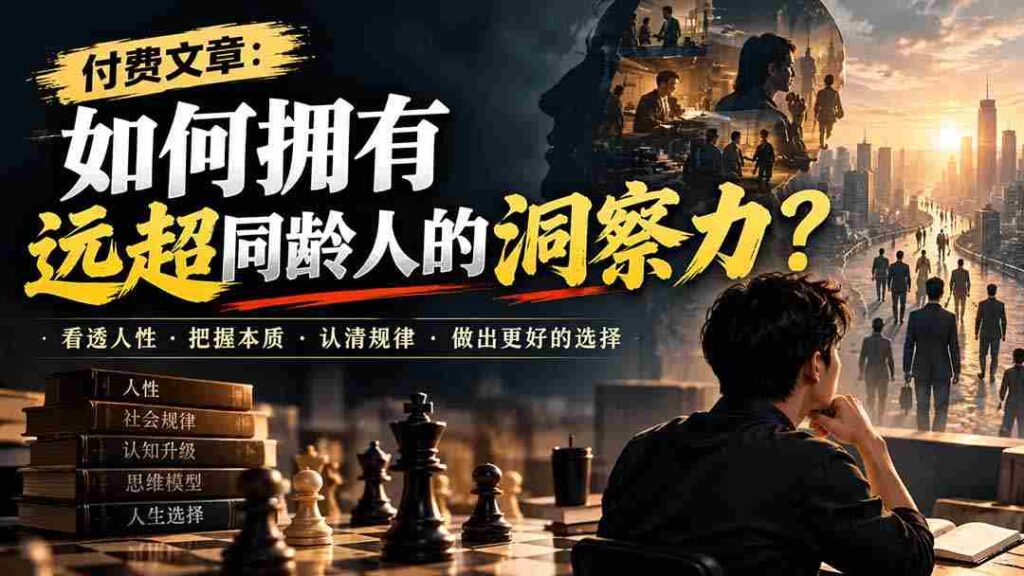 原文改写：解锁洞察力：一篇文章教你如何胜过同龄人