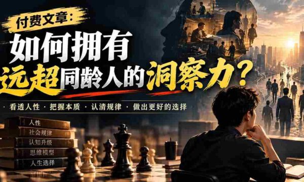 原文改写：解锁洞察力：一篇文章教你如何胜过同龄人