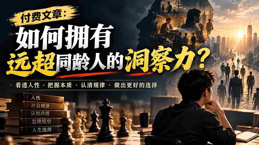 原文改写：解锁洞察力：一篇文章教你如何胜过同龄人