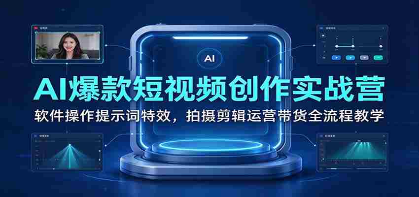 短视频制作神器：AI助力爆款视频，全面解析软件技巧、拍摄剪辑及运营带货之道