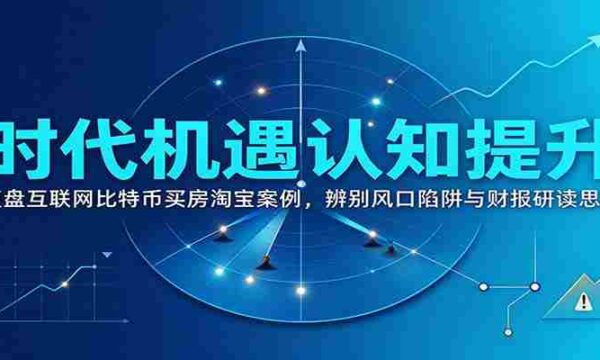 洞察时代商机：回顾互联网、比特币、购房、淘宝案例，揭秘风口陷阱与财务报告解读之道