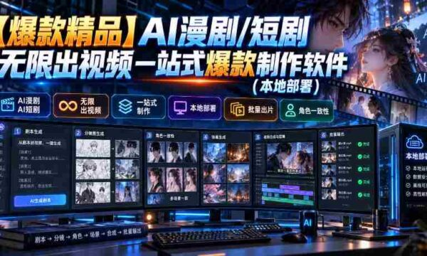 热销爆款】AI驱动影视制作神器：漫剧/短剧批量生成，本地部署轻松打造视频盛宴