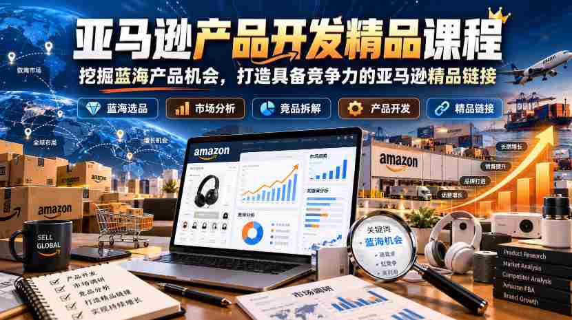 探秘亚马逊：打造高竞争力链接的蓝海产品开发秘籍课