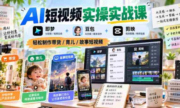 探索AI短视频制作之道：梦+豆包+剪映联手，轻松打造带货/育儿/故事内容